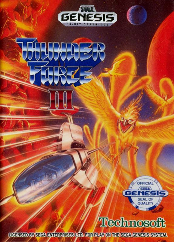 Thunder Force II box art for Sega Mega Drive
